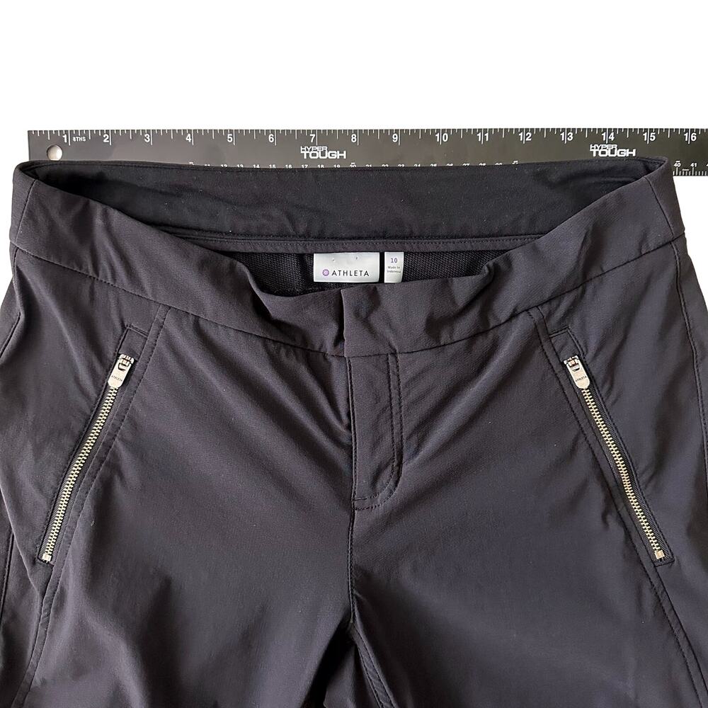 ATHLETA Women's Wander Black Ankle Zip Pant Skinny Size 10 - Picture 6 of 9
